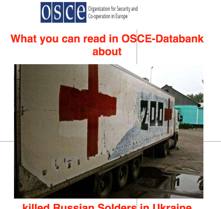 what you can read in OSCE Databank about killed Russian soldiers in Ukraine